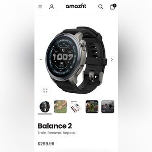✨NIB✨ Amazfit Balance 2 Smartwatch - Black